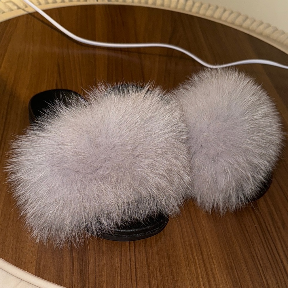 Real Fox Fur slides